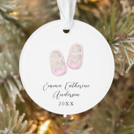 Baby Girl Pink Schuhe Weihnachts Akryler Ornament