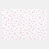 Baby Girl Pink Weihnachtsschneemänner und Schneefl Geschenkpapier Set (Vorderseite 2)