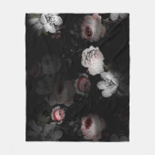 Baby Girl Pink White Black Viktorianisch Rose Must Fleecedecke (Vorderseite)