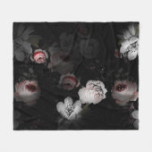 Baby Girl Pink White Black Viktorianisch Rose Must Fleecedecke (Vorderseite (Horizontal))