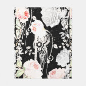 Baby Girl Pink White Black Viktorianisch Rose Must Fleecedecke (Vorderseite)