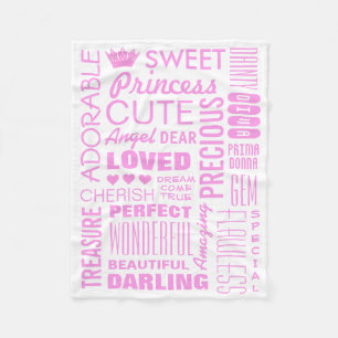 Baby Girl Princess Fleece Blanket