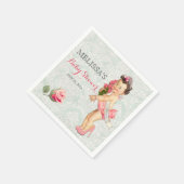 Baby Girl Princess Tiara Rose Crown Serviette (Ecke)