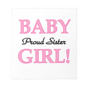 Baby Girl Proud Sister Geschenke Notizblock