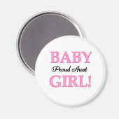 Baby Girl Proud Tante Magnet (Vorderseite/Rückseite)