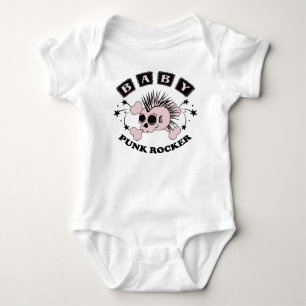 Baby Girl Punk Skull Strampler