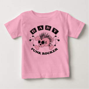 Baby Girl Punk Skull T-shirt