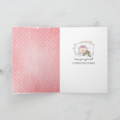 Baby Girl Quilt und Doll Karte (Innenseite)