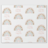 Baby Girl Rainbow Baby Geschenkpackung Geschenkpapier (Flach)