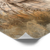 Baby Girl Reading black White Puppy Red Mushroom  Poster (Ecke)