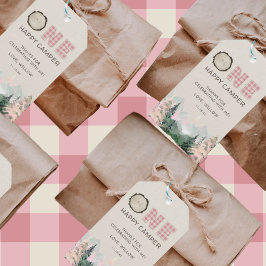 Baby Girl Rustic One Happy Camper Gefallen Geschenkanhänger