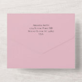 Baby Girl Rustikales Abenteuer Babydusche All In One Einladung (Rückseite)