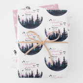 Baby Girl Rustikales Abenteuer Babydusche Geschenkpapier Set (Beispiel)