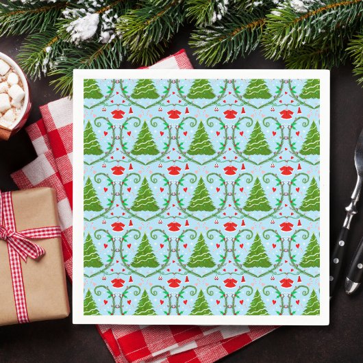 Baby Girl Santa Outfit Babydusche Muster Serviette