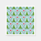 Baby Girl Santa Outfit Babydusche Muster Serviette (Vorderseite)