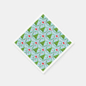 Baby Girl Santa Outfit Babydusche Muster Serviette (Ecke)