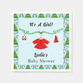 Baby Girl Santa Outfit Babydusche Serviette (Vorderseite)