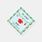 Baby Girl Santa Outfit Babydusche Serviette (Ecke)