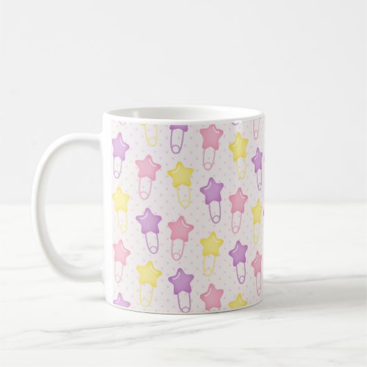 Baby Girl Scrapbook Style Mug | Pink Digital Paper Kaffeetasse (Links)