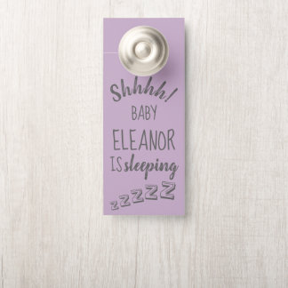 Baby Girl Shhh schlafend Lavender Door Hanger Türanhänger