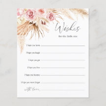 Baby Girl Showcard, Boho Floral