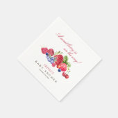 Baby Girl Shower Berry Sweet Serviette (Ecke)
