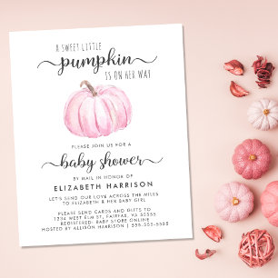 Baby Girl Shower by Mail Pink Pumpkin Einladung