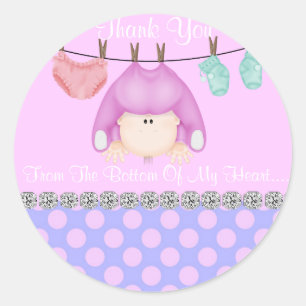 BABY GIRL SHOWER DANK IHNEN LIEBER STICKER