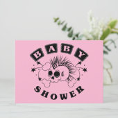 Baby Girl Shower Einladung (Stehend Vorderseite)