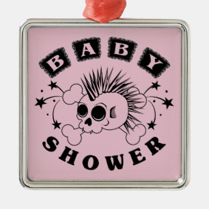 Baby Girl Shower Einladung Ornament Aus Metall