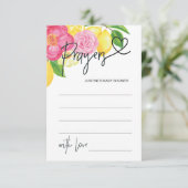 Baby Girl Shower Game Gebet Card Herz Begleitkarte (Stehend Vorderseite)