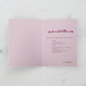 Baby Girl Shower Invitation  Karte (Innenseite)