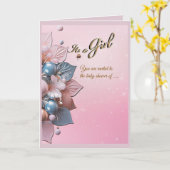 Baby Girl Shower Invitation  Karte (Gelbe Blume)