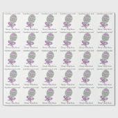 Baby Girl Shower Pink Baby Rattle Geschenkpapier (Flach)