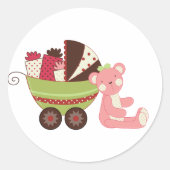 Baby Girl Shower Stickers (Vorderseite)
