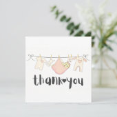 Baby Girl Shower Vielen Dank Dankeskarte (Stehend Vorderseite)