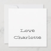 Baby Girl Shower Vielen Dank Dankeskarte (Rückseite)