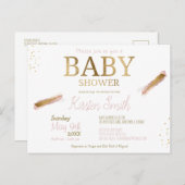 Baby Girl Simple Baby Shower Einladung Postkarten (Vorne/Hinten)