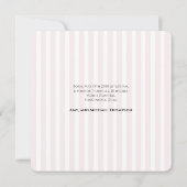 Baby Girl Simple Newborn Foto Overlay Text Pink (Rückseite)