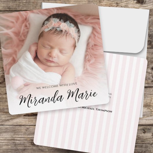 Baby Girl Simple Newborn Foto Overlay Text Pink