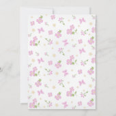 Baby Girl Simple Newborn Foto Script Floral Pink (Rückseite)