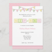 Baby Girl Sip und Einladung (Vorne/Hinten)