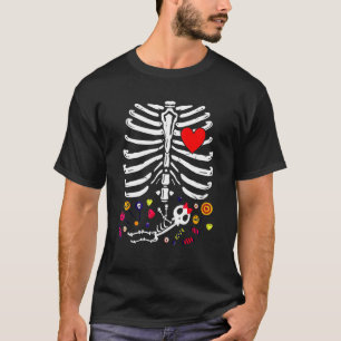 Baby Girl Skeleton Schwangerschaft Ankündigung X R T-Shirt