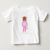 Baby Girl Sock Monkey Baby T-shirt (Vorderseite)