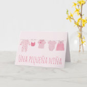 Baby Girl Spanish Glückwünsche Karte (Gelbe Blume)