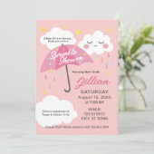 Baby Girl Sprinkle Dusche Einladung (Stehend Vorderseite)