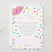 Baby Girl Sprinkle Einladung (Vorderseite)