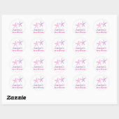 Baby Girl Starfish Simple Shower Stickers (Blatt)