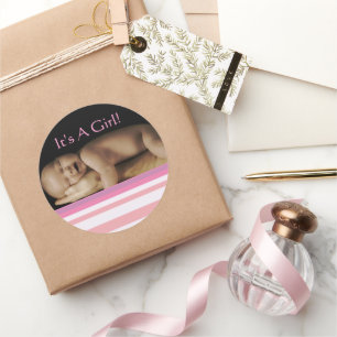 Baby Girl Stickers mit Ihrem Baby Foto