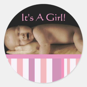 Baby Girl Stickers mit Ihrem Baby Foto